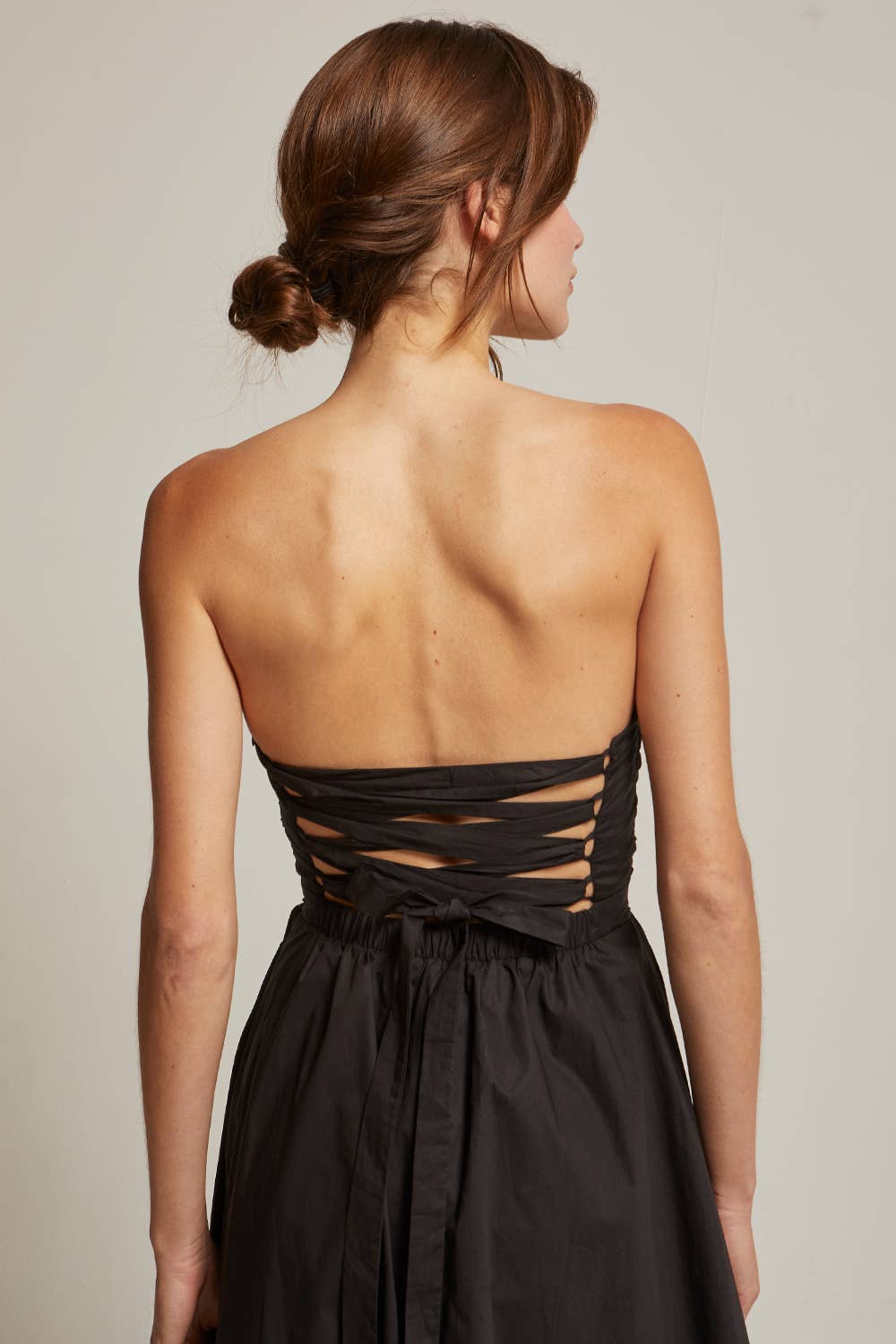 Kate Fit And Flare Back Tie Midi Dress