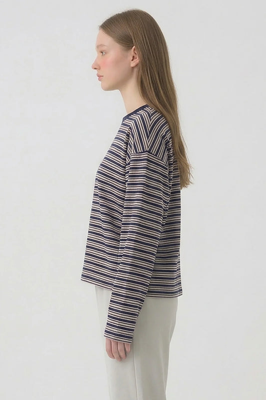 Hana Striped Long-Sleeve Shirt