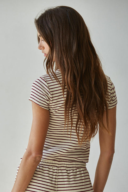 Call Me Striped Cotton Top