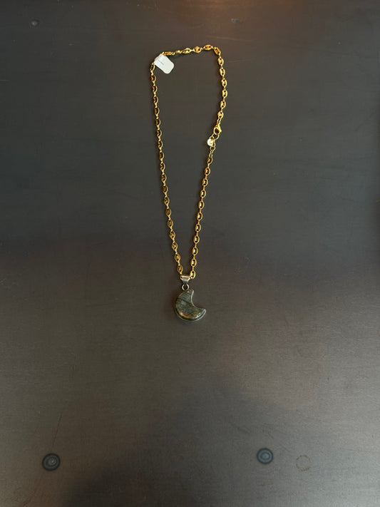Gena Paige Designs - Bean Labradorite Moon Necklace