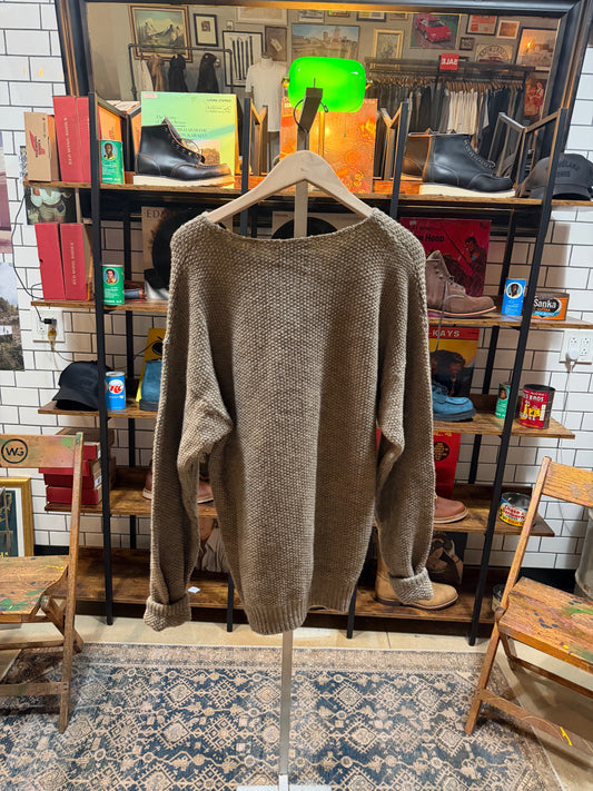 Vintage Orvis Asymmetrical Bib Wool Henley Sweater