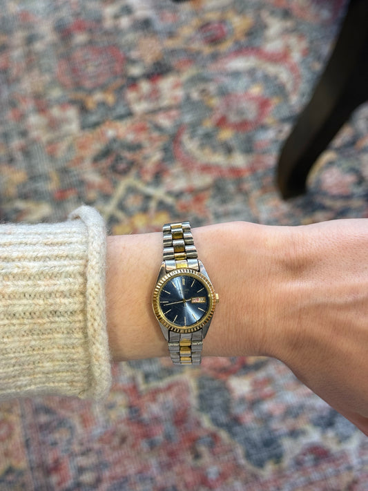 Whiskey Grade - Seiko Pulsar Analog Two-tone watch