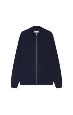 Les Deux — Wool Rib Zipper Knit