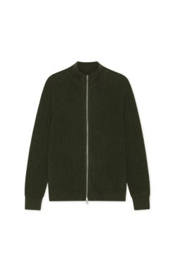 Les Deux — Wool Rib Zipper Knit