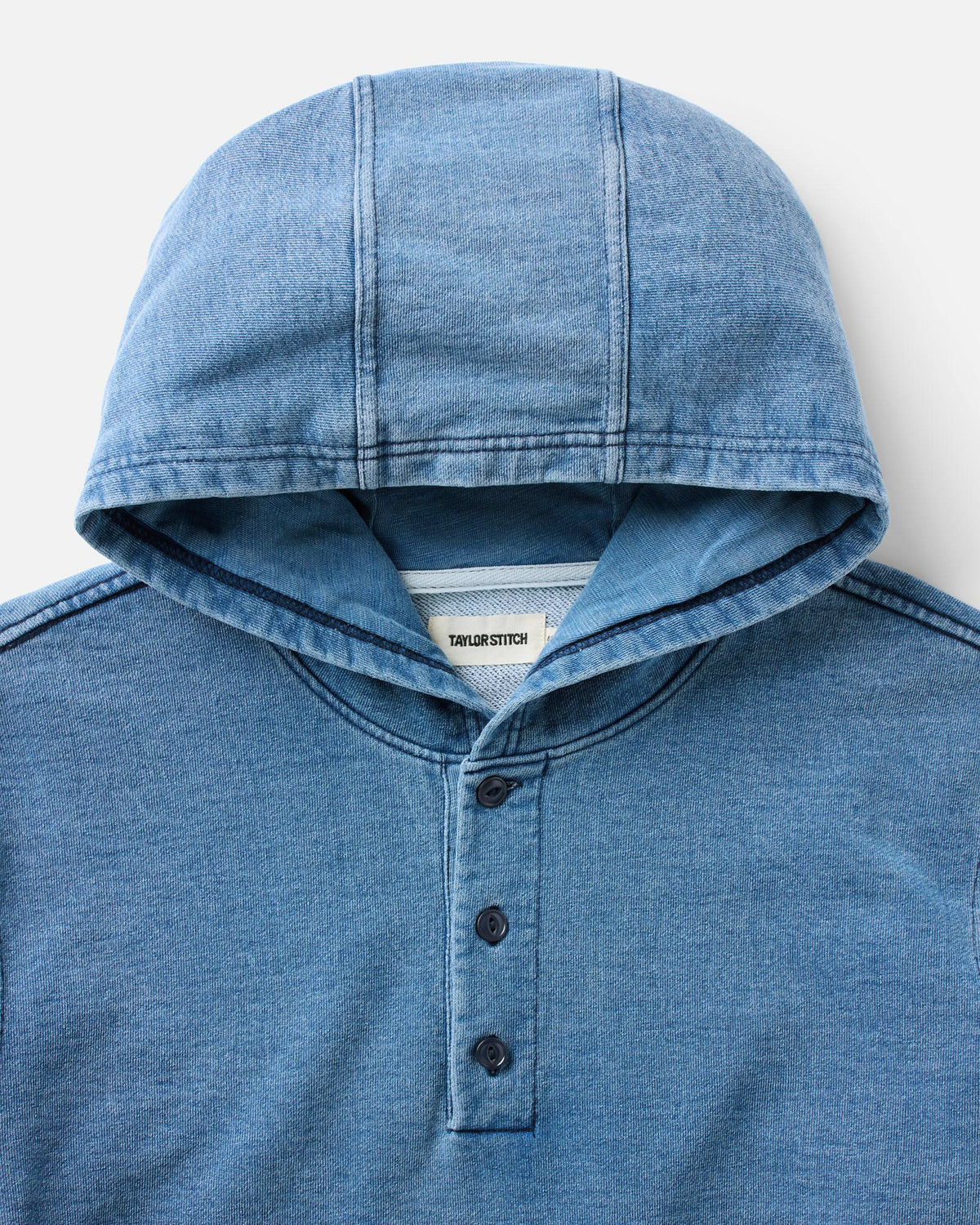 Taylor Stitch - The Baja Pullover in Washed Indigo Terry