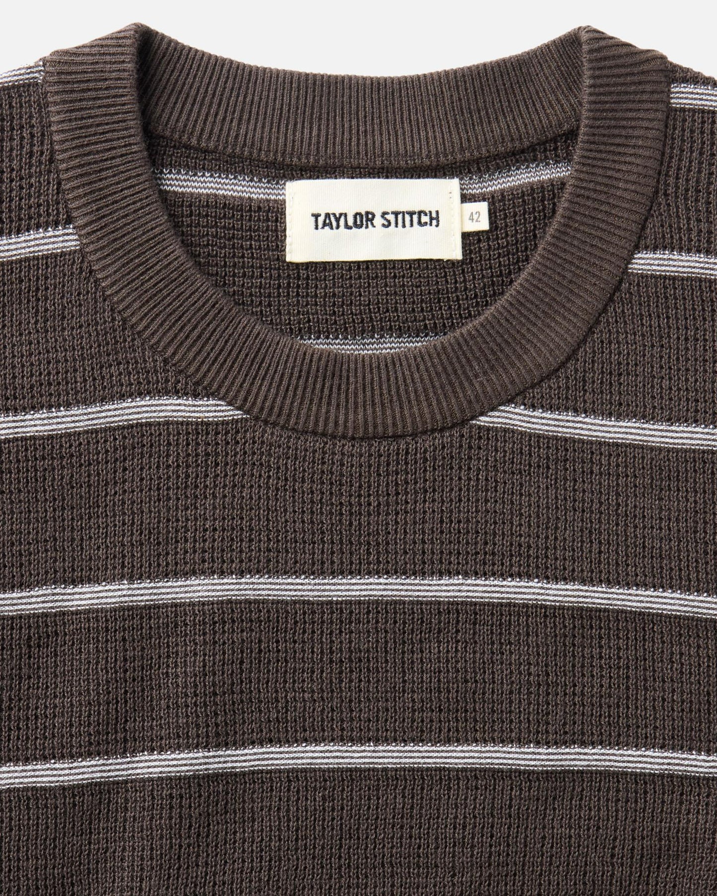 The Brody Sweater Tee in Espresso Stripe