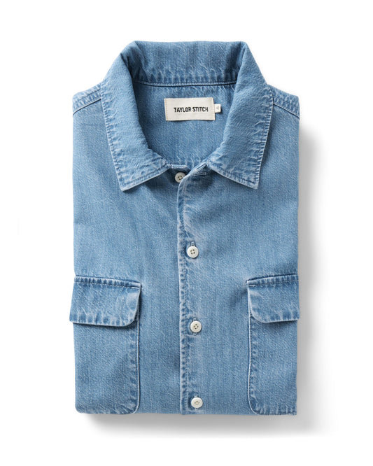 Taylor stitch - The Shore Shirt in Washed Indigo Twill