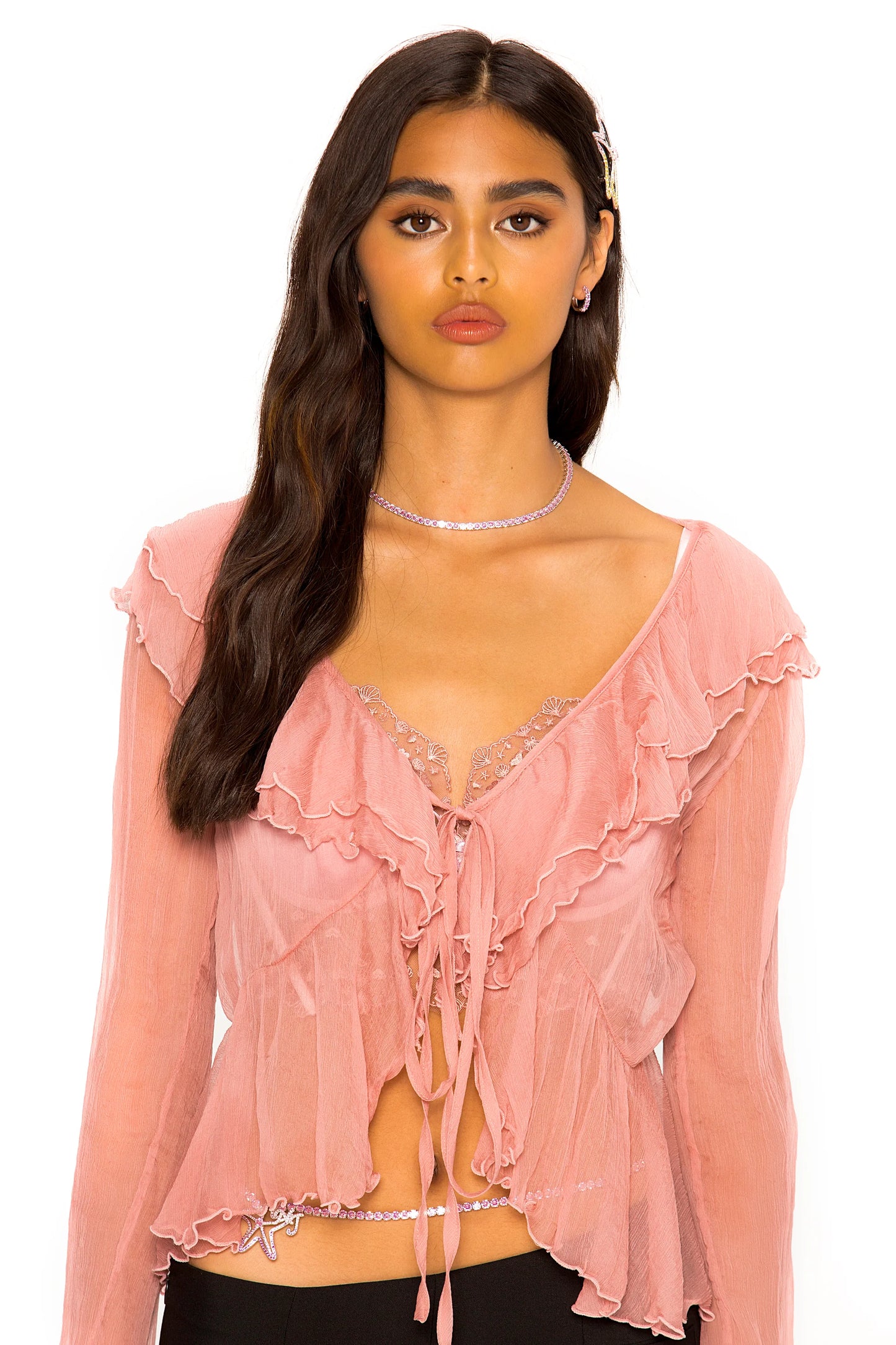 Ruby Ruffle Blouse