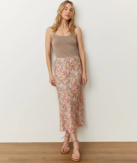 Marine Layer Avery Hemp Midi Skirt