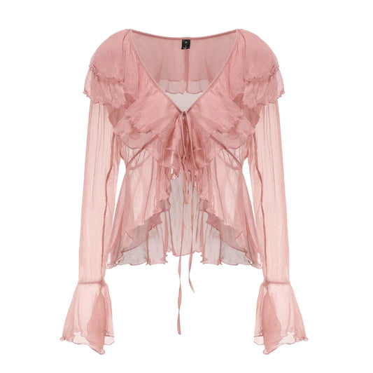 Ruby Ruffle Blouse