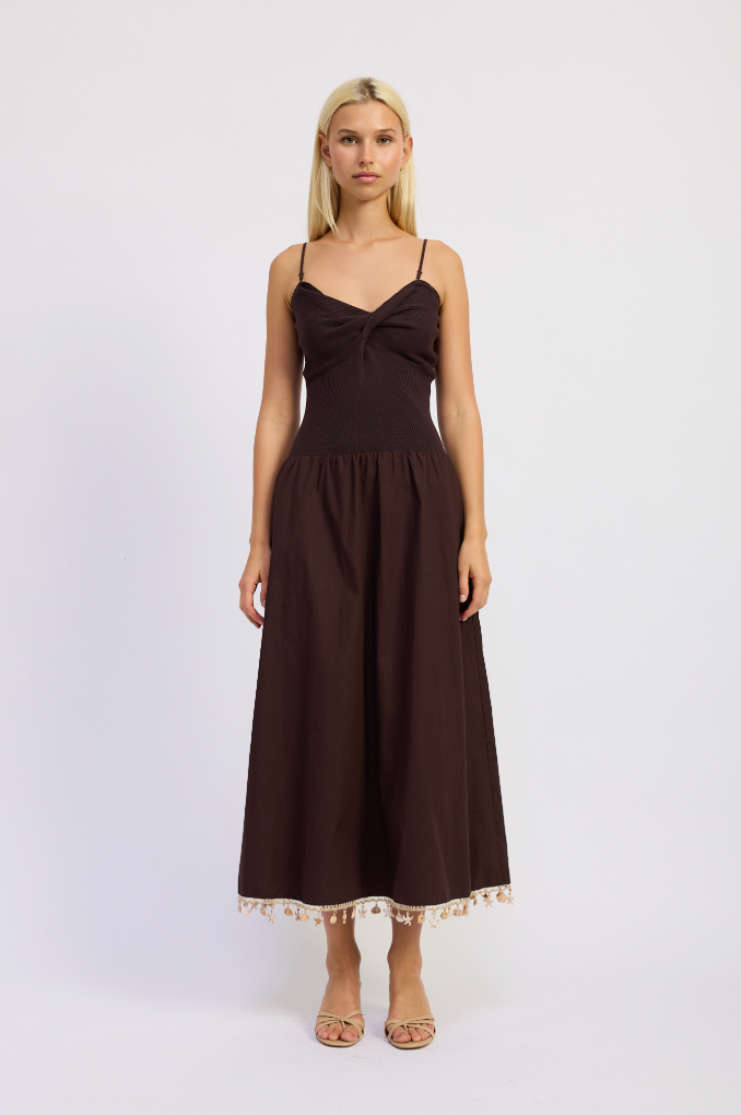 Stella Mixed Media Maxi Dress
