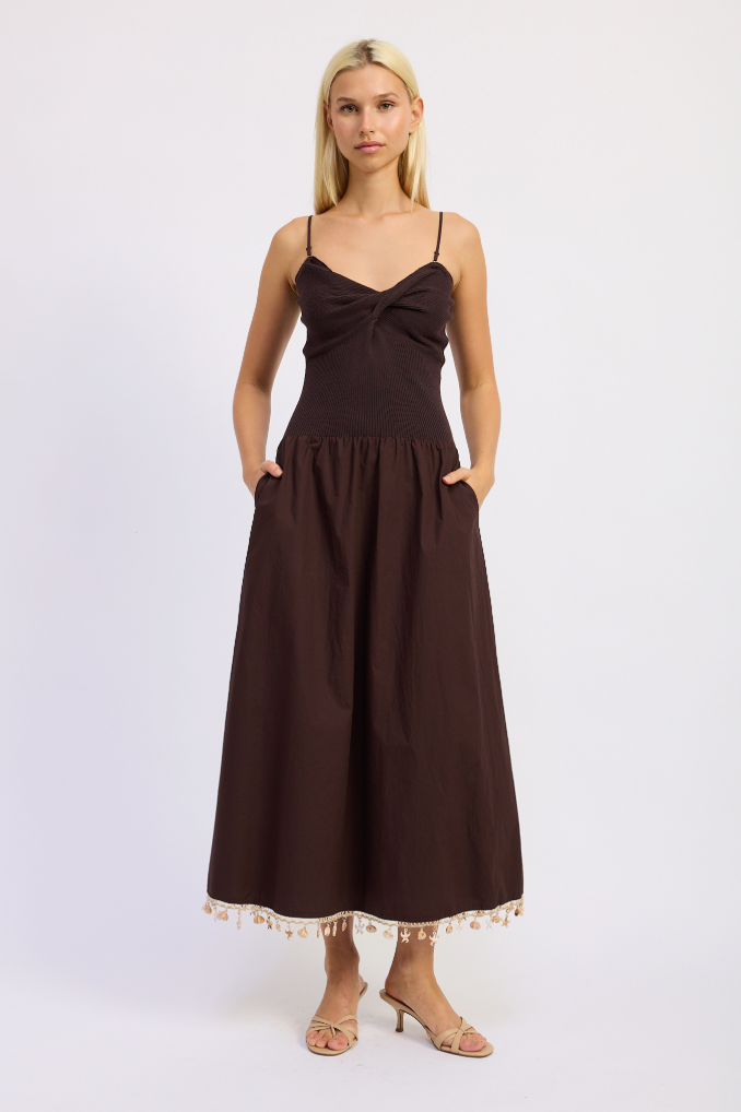 Stella Mixed Media Maxi Dress