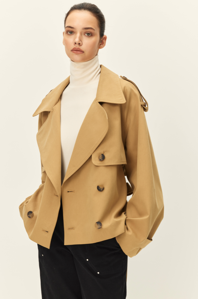 Eleanor Cropped Trench Coat