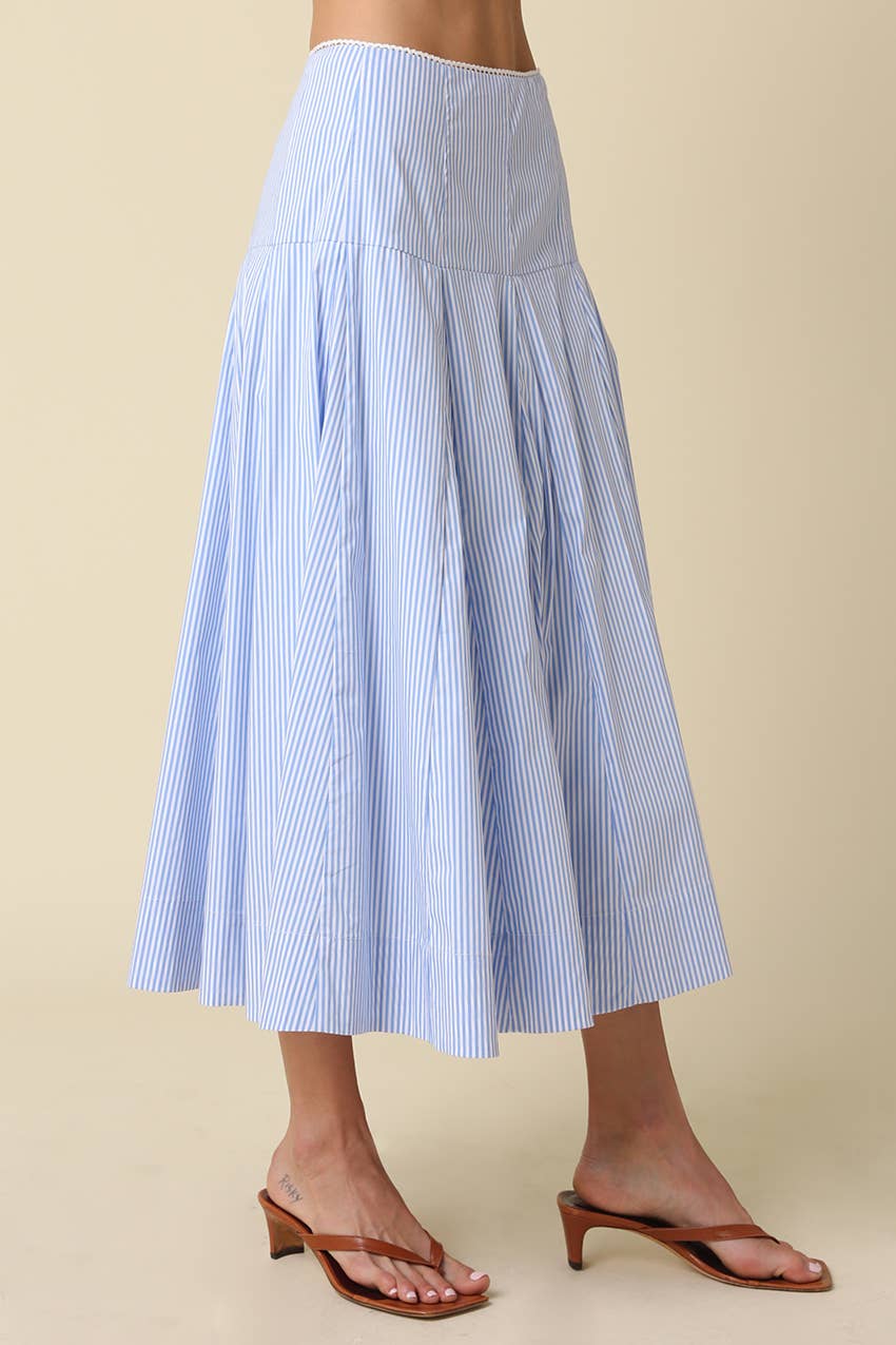 Noa Flowy Stripe Maxi Skirt