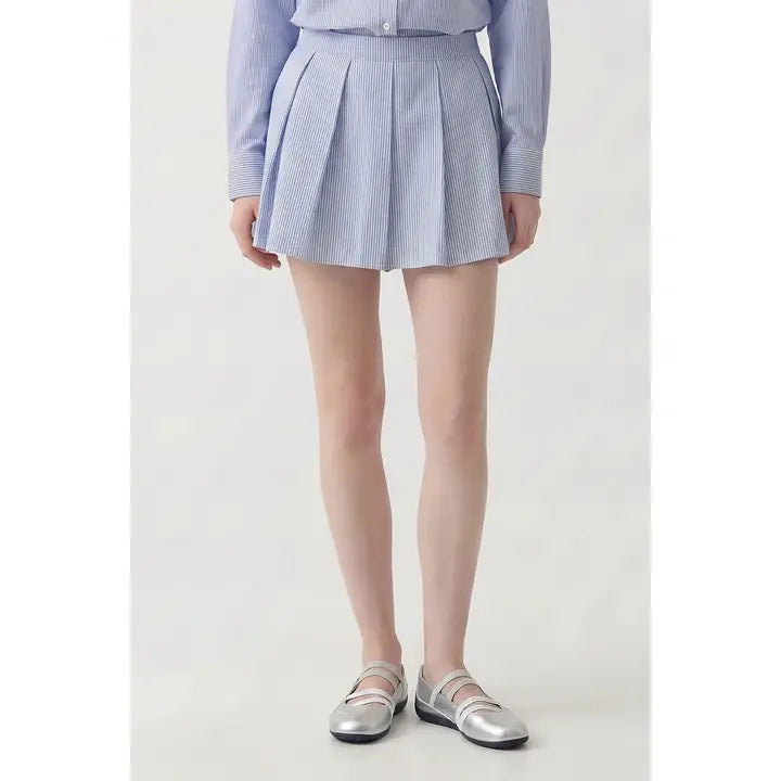 TBL - Striped Oxford Skort