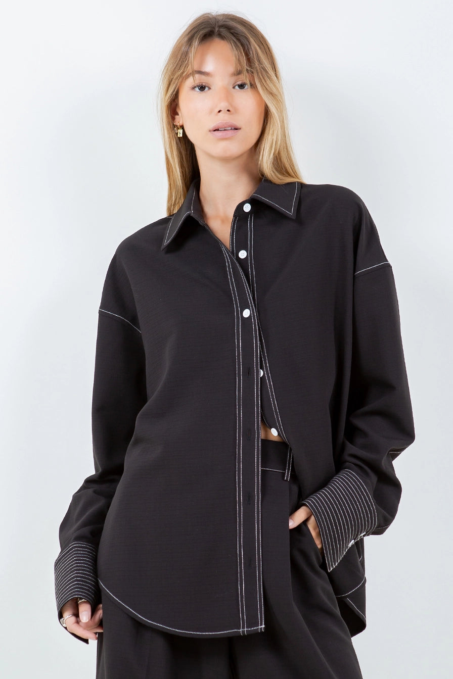 Briar Contrast Cuff Shirt