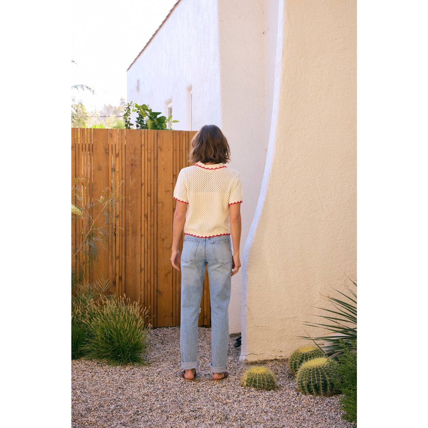 Scallop Button-Down Sweater