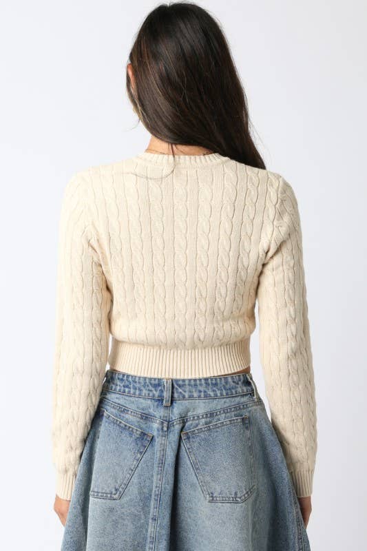 Sara Button Knit Top