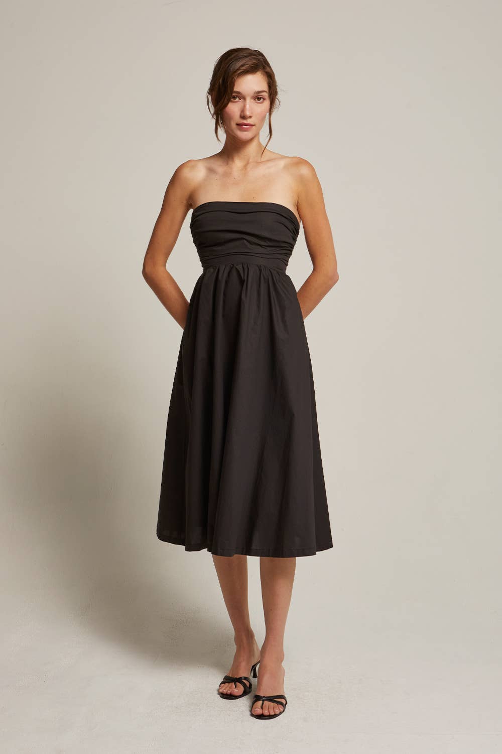 Kate Fit And Flare Back Tie Midi Dress