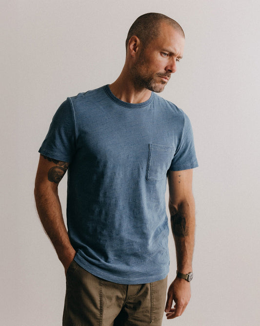 Taylor Stitch - The Slub Tee in Washed Indigo