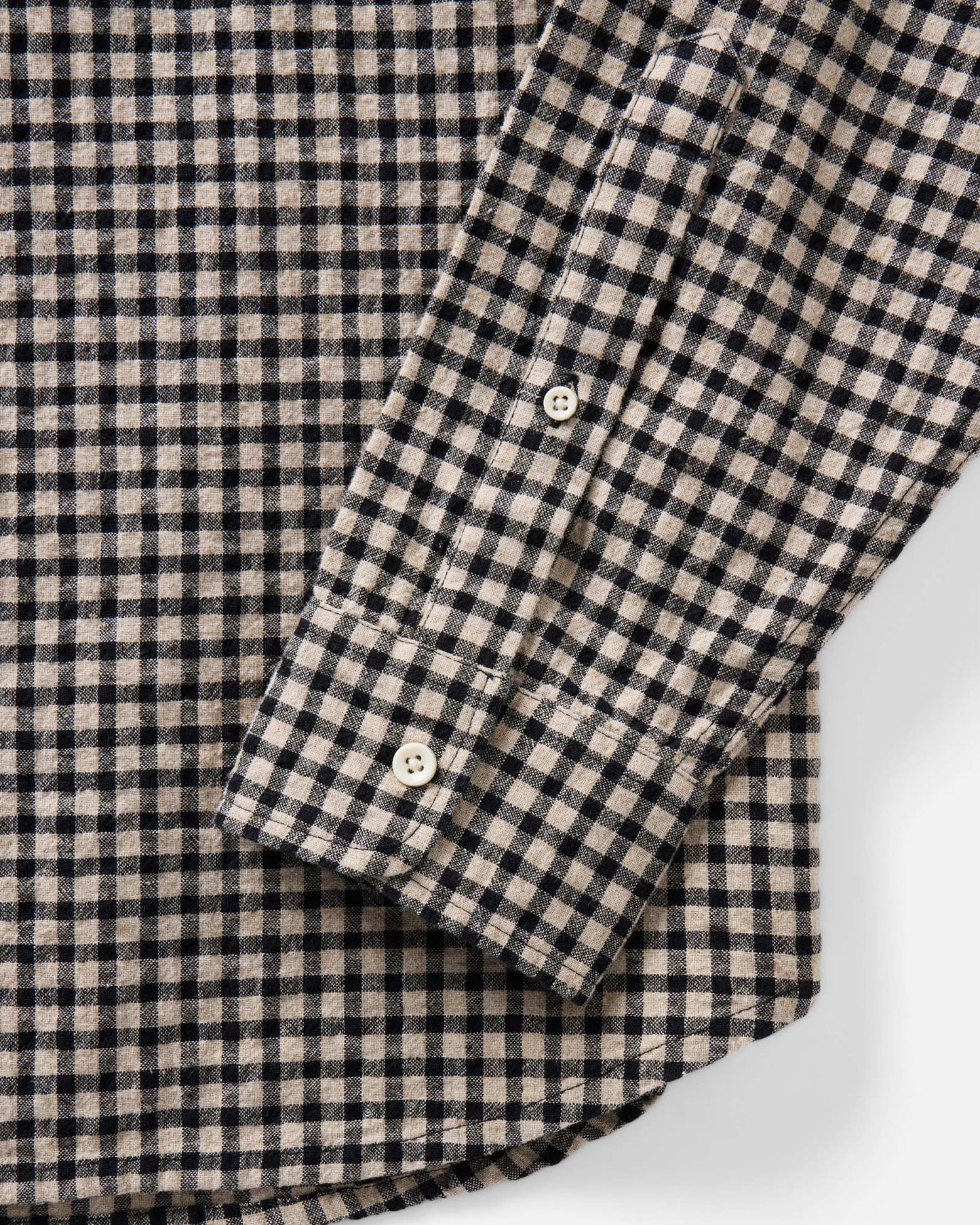 The California Shirt- Black Check Gingham
